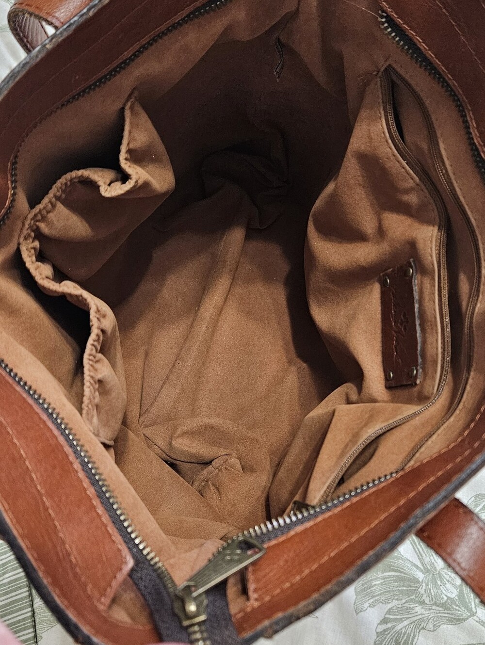 Patricia Nash Brown Leather Tote Bag - Picture 11 of 12